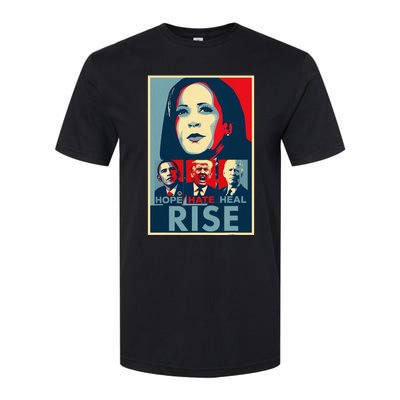 Hope Hate Heal Rise Kamala 2024 For President Campaign Softstyle® CVC T-Shirt