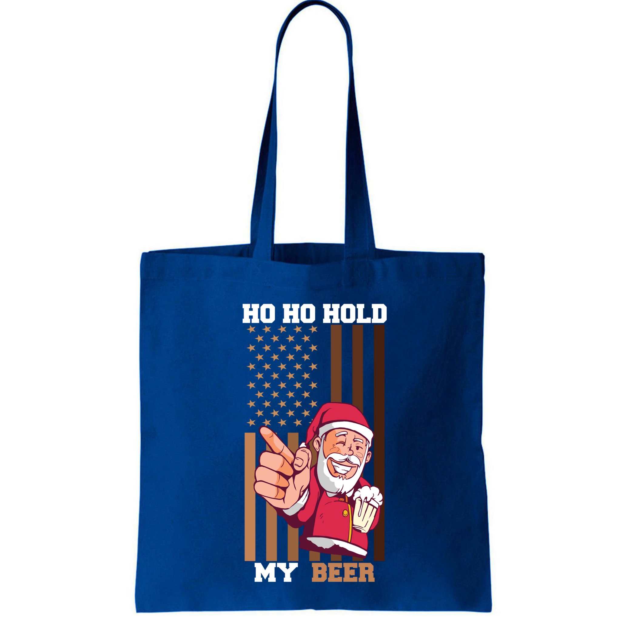Ho Ho Hold Beer Santa Usa Flag Xmas Party Christmas In July Funny Gift Bag