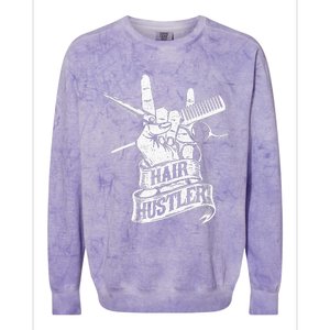 Hair Hustler Hairdresser Hairstylist Haircutter Beautician Colorblast Crewneck Sweatshirt