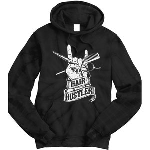 Hair Hustler Hairdresser Hairstylist Haircutter Beautician Tie Dye Hoodie