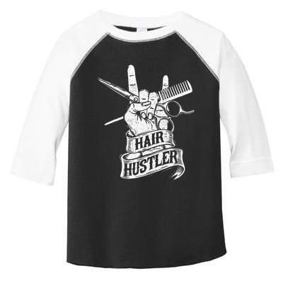 Hair Hustler Hairdresser Hairstylist Haircutter Beautician Toddler Fine Jersey T-Shirt