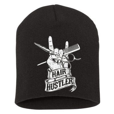 Hair Hustler Hairdresser Hairstylist Haircutter Beautician Short Acrylic Beanie