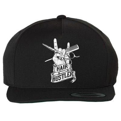 Hair Hustler Hairdresser Hairstylist Haircutter Beautician Wool Snapback Cap