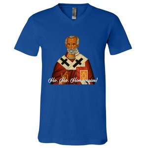 Ho Ho Homoousios! (Real Santa) Funny Gift V-Neck T-Shirt