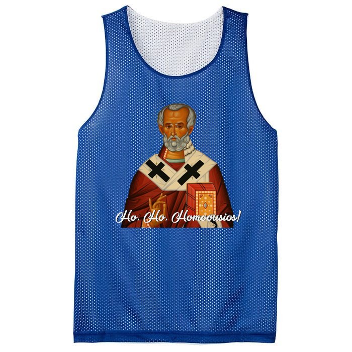 Ho Ho Homoousios! (Real Santa) Funny Gift Mesh Reversible Basketball Jersey Tank