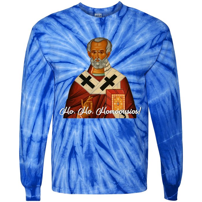 Ho Ho Homoousios! (Real Santa) Funny Gift Tie-Dye Long Sleeve Shirt