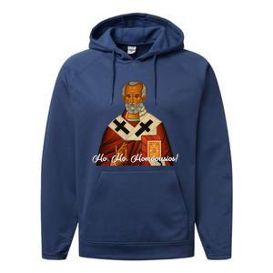 Ho Ho Homoousios! (Real Santa) Funny Gift Performance Fleece Hoodie