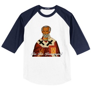 Ho Ho Homoousios! (Real Santa) Funny Gift Baseball Sleeve Shirt