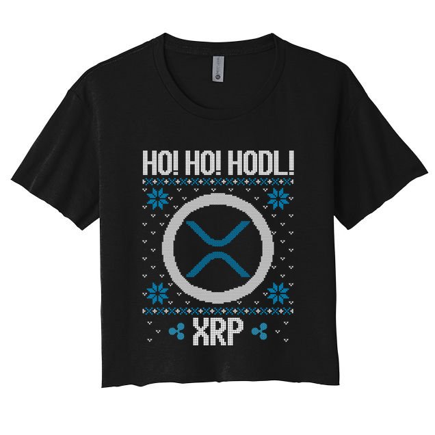 Ho Ho Hodl Xrp Fun Xrp Ripple Cryptocurrency Gear Gift Crop Top