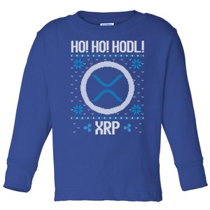 Ho Ho Hodl Xrp Fun Xrp Ripple Cryptocurrency Gear Gift Toddler Long Sleeve Shirt