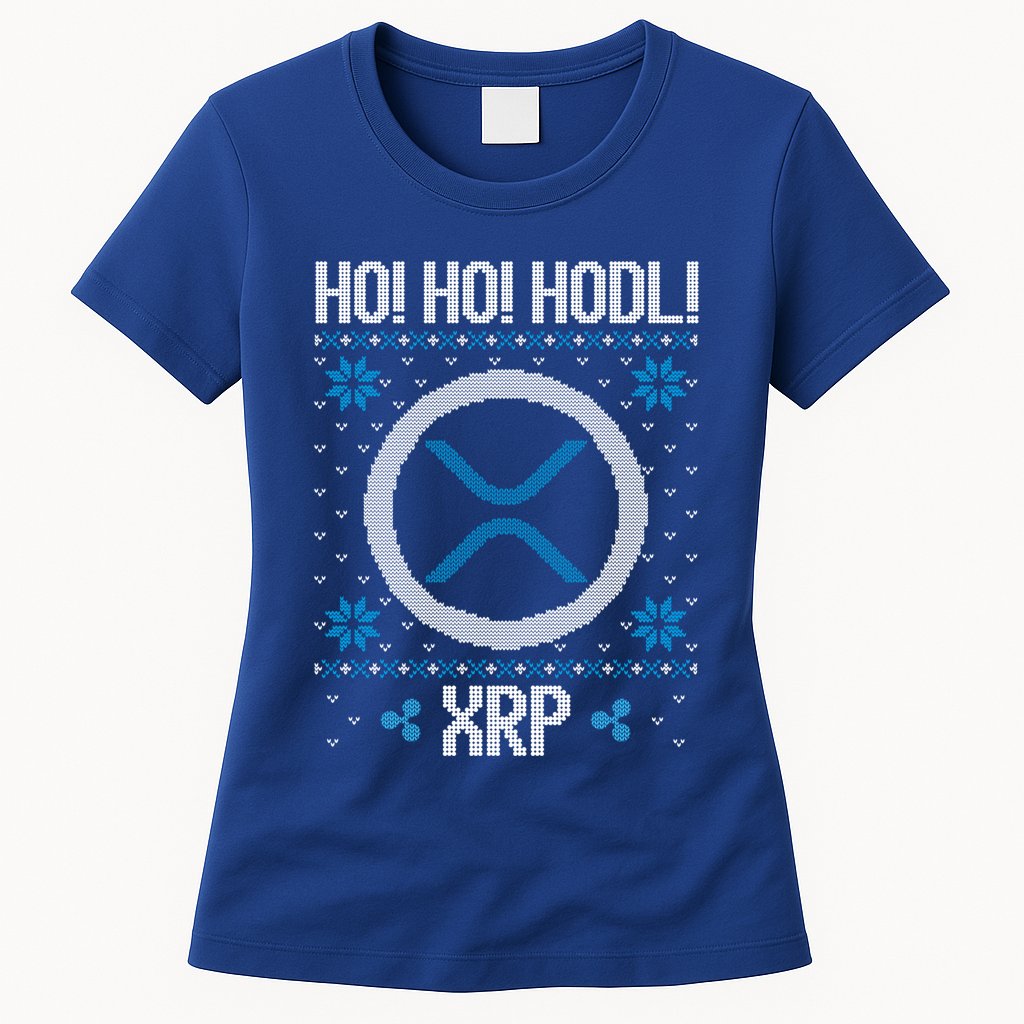 Ho Ho Hodl Xrp Fun Xrp Ripple Cryptocurrency Gear Gift Womens T-Shirt