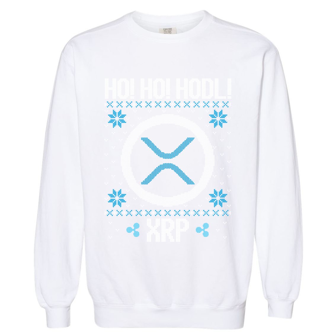 Ho Ho Hodl Xrp Fun Xrp Ripple Cryptocurrency Gear Gift Garment-Dyed Sweatshirt