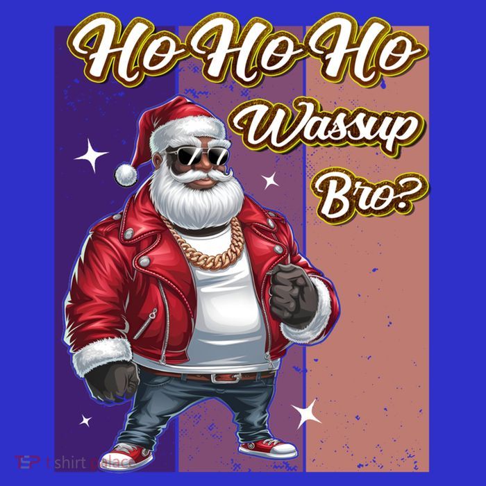 Ho Ho Ho Wassup Bro Ugly Christmas Funny Gift Baby Bodysuit
