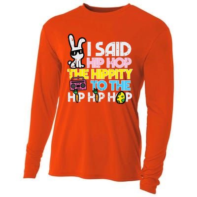 Hip Hop Hippity Easter Bunny Funny Women Cooling Performance Long Sleeve Crew