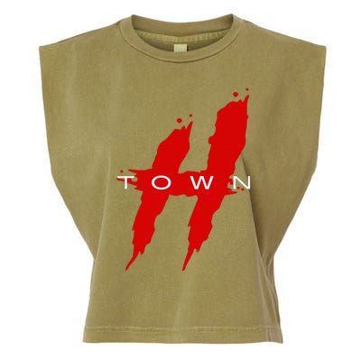 Houston  Htown Hustle Town The H Houston Texas Garment-Dyed Women's Muscle Tee