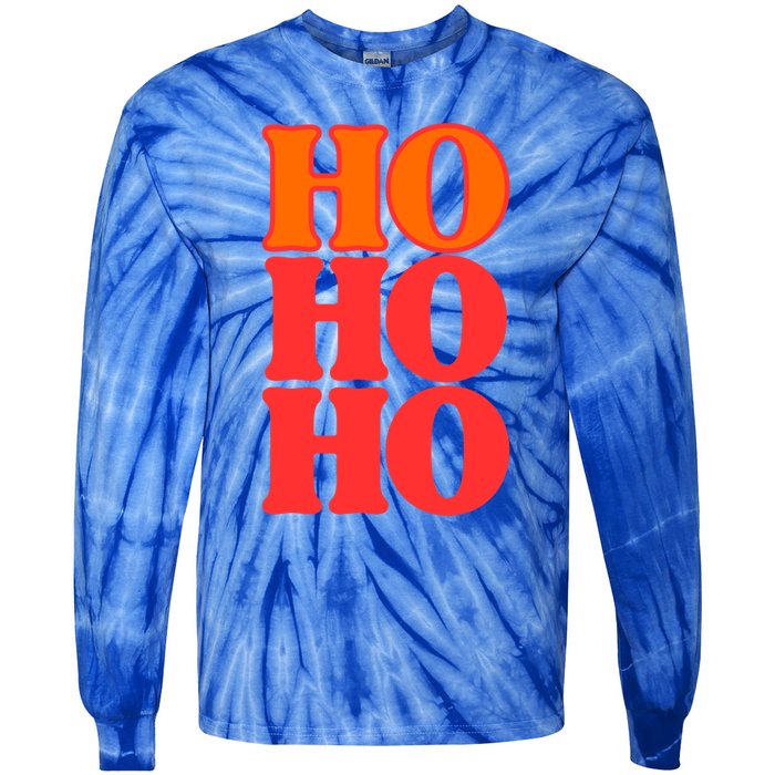 Ho Ho Ho Gift Tie-Dye Long Sleeve Shirt