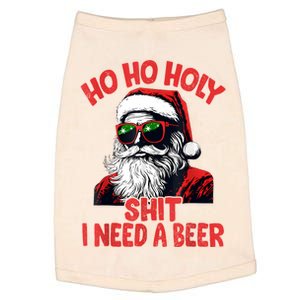 Ho Ho Holy Shit I Need A Beer Funny Santa Christmas Drinking Doggie Tank