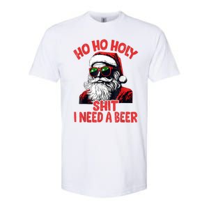 Ho Ho Holy Shit I Need A Beer Funny Santa Christmas Drinking Softstyle CVC T-Shirt