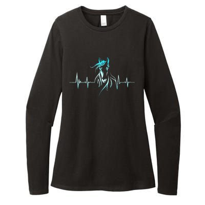 Horse Heartbeat Horse Lover Gifts Womens CVC Long Sleeve Shirt