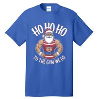 Ho Ho Ho To The Gym We Go Christmas Shredded Santa Workout Great Gift Tall T-Shirt