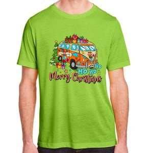 Ho Ho Ho Merry Christmas Gifts Hippie Bus Funny Xmas Adult ChromaSoft Performance T-Shirt