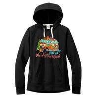 Ho Ho Ho Merry Christmas Gifts Hippie Bus Funny Xmas Women's Fleece Hoodie