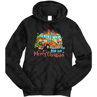 Ho Ho Ho Merry Christmas Gifts Hippie Bus Funny Xmas Tie Dye Hoodie