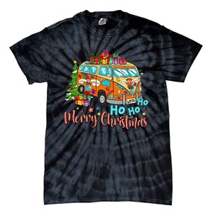 Ho Ho Ho Merry Christmas Gifts Hippie Bus Funny Xmas Tie-Dye T-Shirt