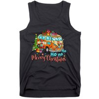 Ho Ho Ho Merry Christmas Gifts Hippie Bus Funny Xmas Tank Top