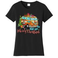 Ho Ho Ho Merry Christmas Gifts Hippie Bus Funny Xmas Women's T-Shirt