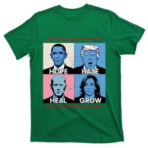 Hope Hate Heal Grow Political Leaders T-Shirt