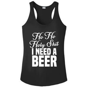 Ho Ho Holy Shit I Need A Beer Funny Christmas Ing Gift Meaningful Gift Ladies PosiCharge Competitor Racerback Tank