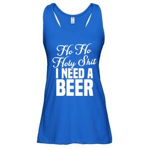 Ho Ho Holy Shit I Need A Beer Funny Christmas Ing Gift Meaningful Gift Ladies Essential Flowy Tank