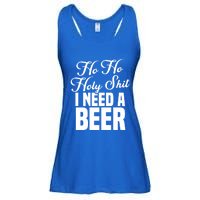 Ho Ho Holy Shit I Need A Beer Funny Christmas Ing Gift Meaningful Gift Ladies Essential Flowy Tank