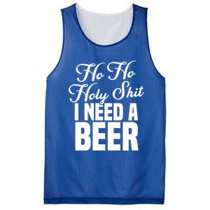 Ho Ho Holy Shit I Need A Beer Funny Christmas Ing Gift Meaningful Gift Mesh Reversible Basketball Jersey Tank