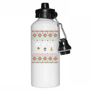 Ho Ho Ho Ugly Santa Christmas Meaningful Gift Xmas Gungerbread Cute Gift Aluminum Water Bottle