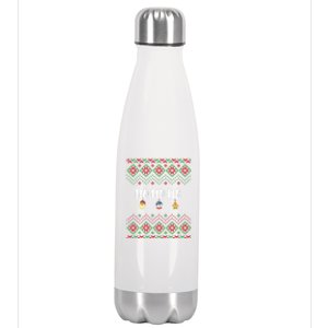 Ho Ho Ho Ugly Santa Christmas Meaningful Gift Xmas Gungerbread Cute Gift Stainless Steel Insulated Water Bottle