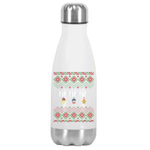 Ho Ho Ho Ugly Santa Christmas Meaningful Gift Xmas Gungerbread Cute Gift Stainless Steel Insulated Water Bottle