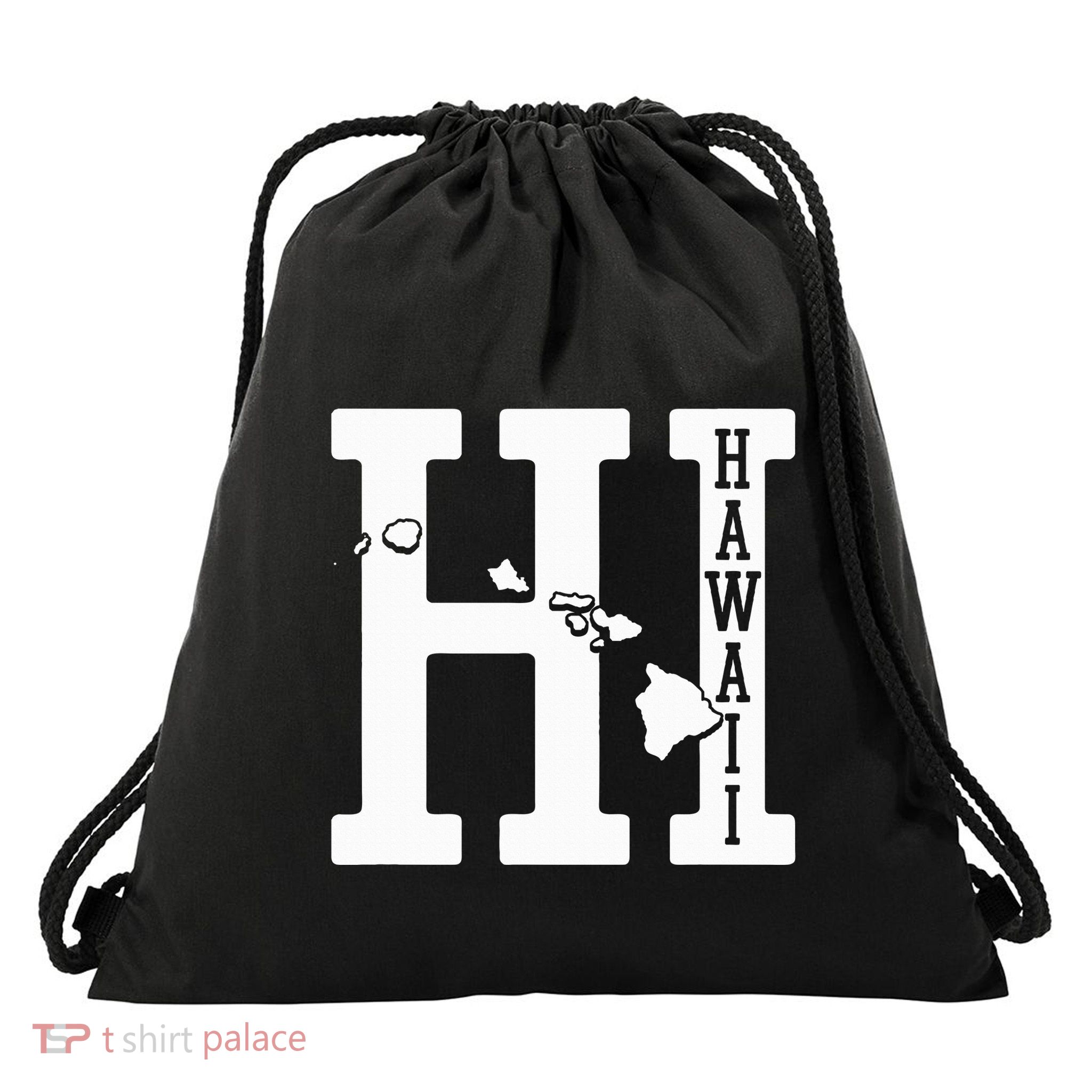 Hawaii Hi Hawaiian Islands Souvenir Gift Drawstring Bag