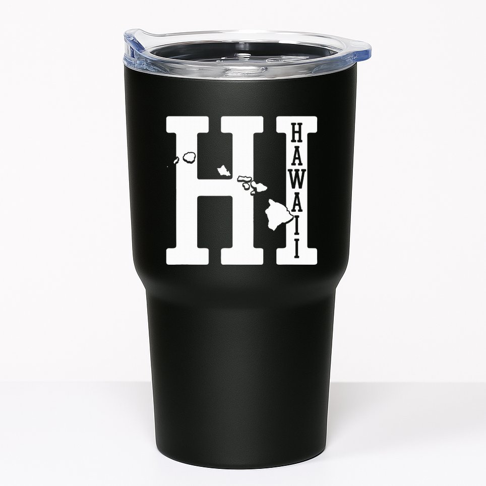 Hawaii Hi Hawaiian Islands Souvenir Gift Tumbler