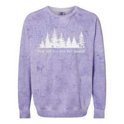 Hoa Hoa Hoa Hoa Hoa Cozy Season Twilight Lover Pine Forest Colorblast Crewneck Sweatshirt