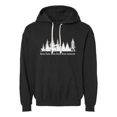 Hoa Hoa Hoa Hoa Hoa Cozy Season Twilight Lover Pine Forest Garment-Dyed Fleece Hoodie