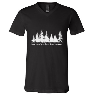 Hoa Hoa Hoa Hoa Hoa Cozy Season Twilight Lover Pine Forest V-Neck T-Shirt