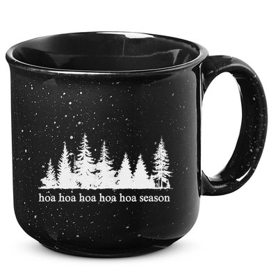 Hoa Hoa Hoa Hoa Hoa Cozy Season Twilight Lover Pine Forest 15oz Campfire Ceramic Mug