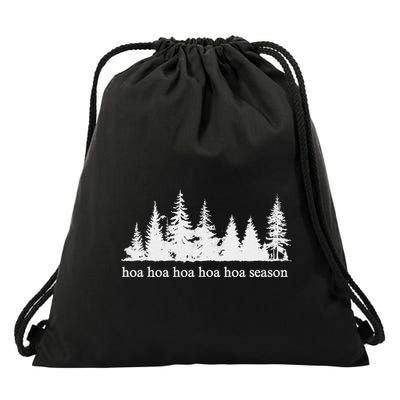 Hoa Hoa Hoa Hoa Hoa Cozy Season Twilight Lover Pine Forest Drawstring Bag