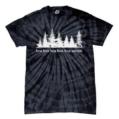 Hoa Hoa Hoa Hoa Hoa Cozy Season Twilight Lover Pine Forest Tie-Dye T-Shirt