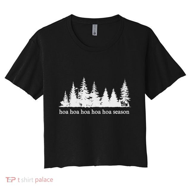 Hoa Hoa Hoa Hoa Hoa Cozy Season Twilight Lover Pine Forest Crop Top