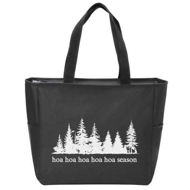 Hoa Hoa Hoa Hoa Hoa Cozy Season Twilight Lover Pine Forest Zip Tote Bag