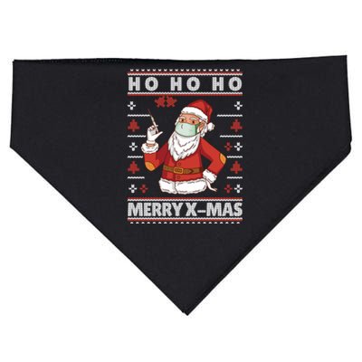 Ho Ho Ho Ugly Xmas Outfit With Doctor Santa Cool Gift USA-Made Doggie Bandana