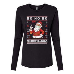 Ho Ho Ho Ugly Xmas Outfit With Doctor Santa Cool Gift Womens Cotton Relaxed Long Sleeve T-Shirt